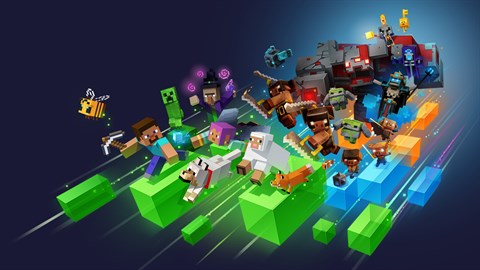 Minecraft Dungeons key art showing the dungeon-crawler spinoff